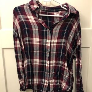 Flannel long sleeve t shirt